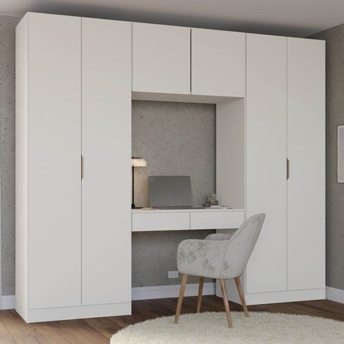 Guarda-Roupa Modulado 4 Peças com 6 Portas Orion CabeCasa MadeiraOriginals Aveia