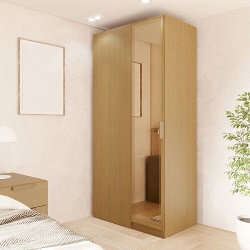 Guarda Roupa Linear 1 Porta Reflecta Jade CabeCasa MadeiraOriginals Avelã