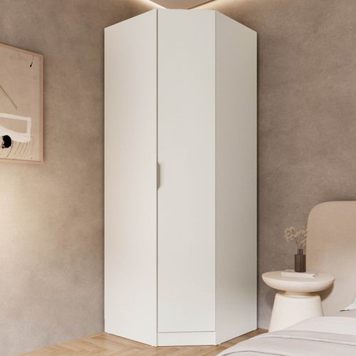Guarda Roupa Modulado 100% Mdf de Canto Oblíquo Orion Cabecasa Madeiraoriginals Aveia
