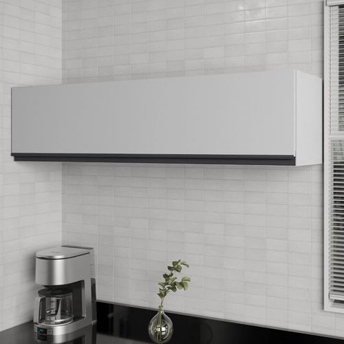 Armário Aéreo Porta Basculante 120cm Nara CabeCasa MadeiraOriginals Cinza Claro