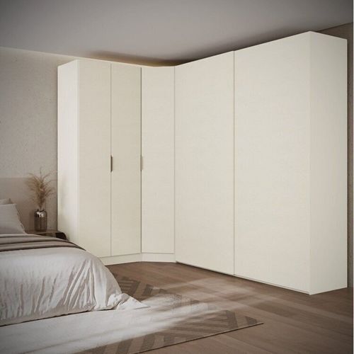 Guarda-Roupa Modulado de Canto Obliquo com 5 Portas Orion Cabecasa Madeira Originals Aveia/Linho