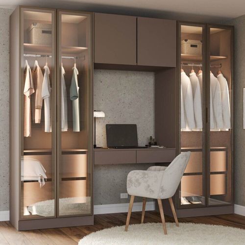 Guarda-Roupa Modulado 4 Peças com 6 Portas Orion CabeCasa MadeiraOriginals Mocha/Reflecta