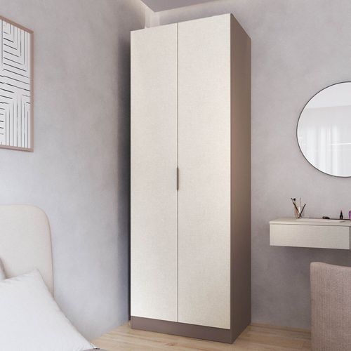 Guarda Roupa Modulado 100% Mdf 2 Portas Orion Cabecasa Madeiraoriginals Mocha/Linho