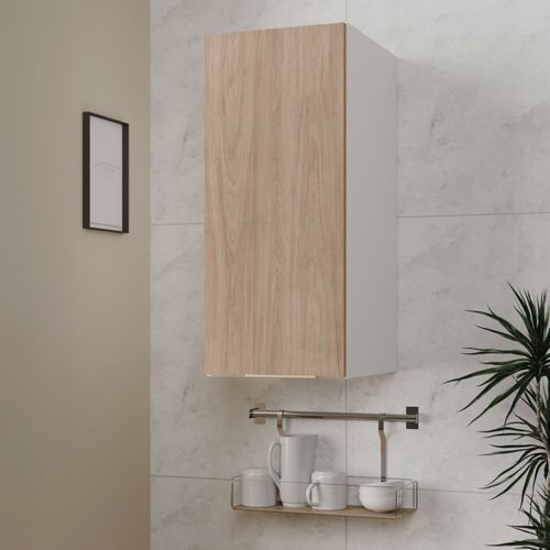 Armário Aéreo 1 Porta 30cm Ipanema CabeCasa MadeiraOriginals Acácia/Branco