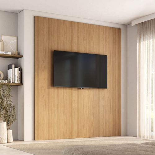 Painel para TV até 75 Polegadas 200cmx230cm Liso Aruá CabeCasa MadeiraOriginals Marrom Jatobá Jatoba