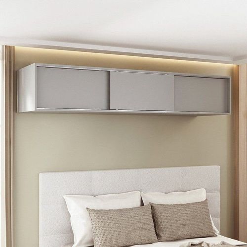 Ponte Modular 3 Portas de Correr Jade CabeCasa MadeiraOriginals Cinza Urbano
