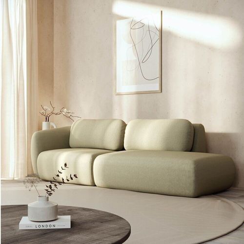 Sofá Modular 2 Lugares Com Sumiê Orla CabeCasa MadeiraOriginals Verde Água Verde Água