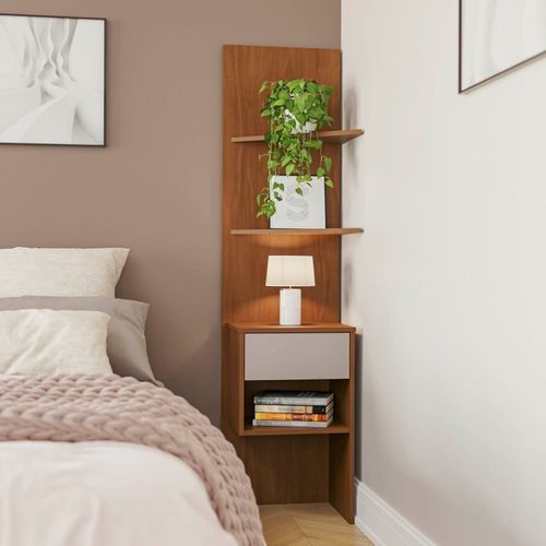 Mesa de Cabeceira Modular Arani CabeCasa MadeiraOriginals Cinamomo/Off White