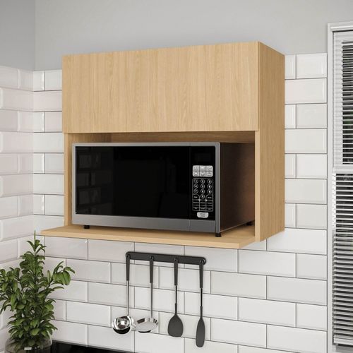 Armário Aéreo Microondas 70cm Nara CabeCasa MadeiraOriginals Avena