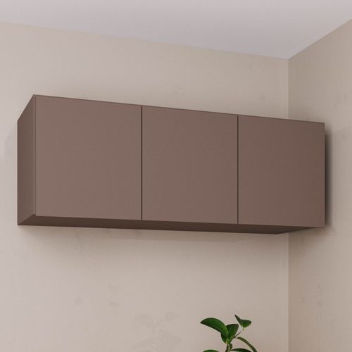 Módulo Ponte Casal para Guarda Roupa 100% Mdf 3 Portas Orion Cabecasa Madeiraoriginals Mocha
