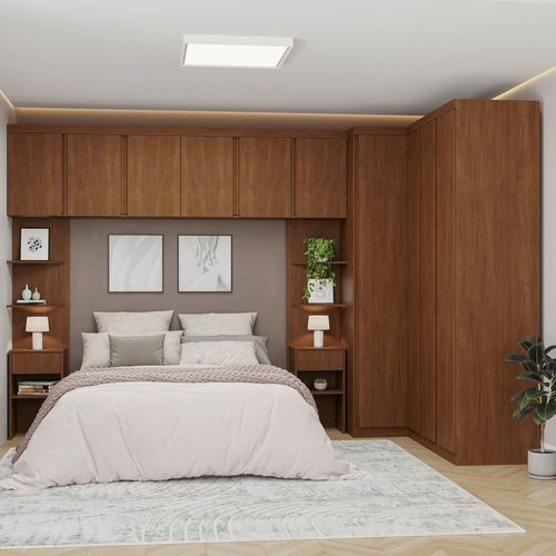 Guarda-Roupa Modulado 8 Peças 10 Portas Arani CabeCasa MadeiraOriginals Cinamomo