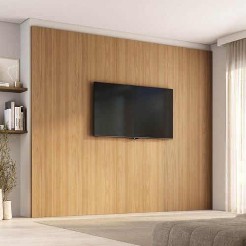 Painel para TV até 86 Polegadas 280cmx250cm Liso Aruá CabeCasa MadeiraOriginals Marrom Jatobá Jatoba