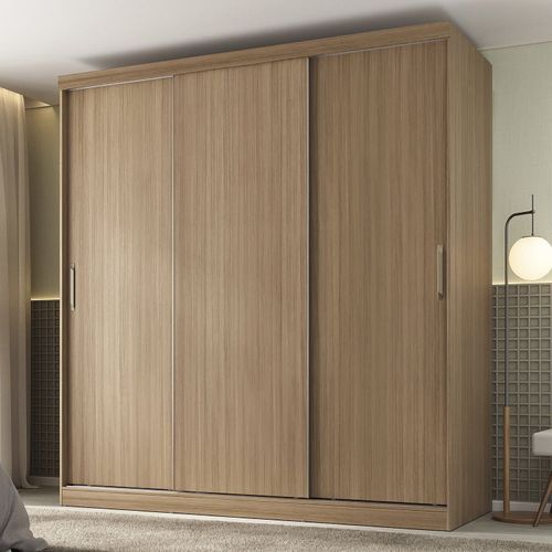 Guarda-Roupa 3 Portas Araçá CabeCasa MadeiraOriginals Nogueira
