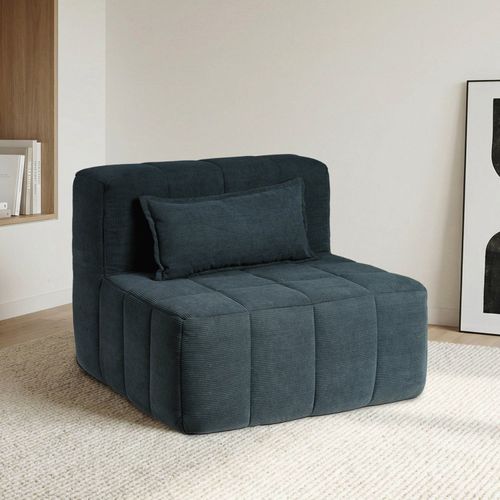 Poltrona Modular de Espuma Easybox CabeCasa MadeiraOriginals Cotelê Verde Escuro Cotelê Verde Escuro