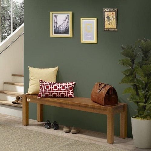 Banco 2 Lugares 138cm Madeira Maciça Primavera CabeCasa MadeiraOriginals Marrom