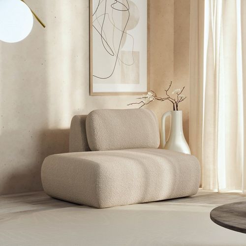 Sofá Modular Sumiê 80cm Esquerdo Orla CabeCasa MadeiraOriginals Dourado Areia Areia