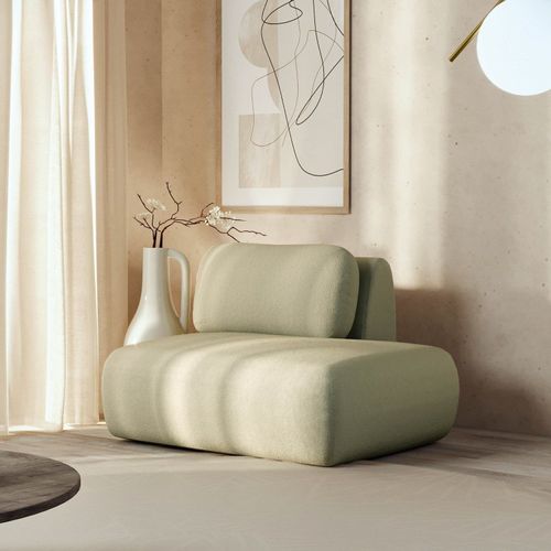Sofá Modular Sumiê 80cm Direito Orla CabeCasa MadeiraOriginals Verde Água Verde Água