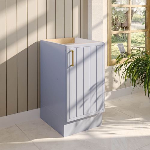 Balcão 1 Porta 40cm sem Tampo Marselha CabeCasa MadeiraOriginals Azul Sereno
