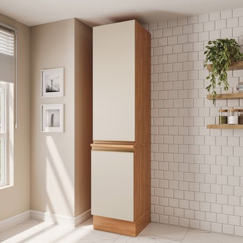 Paneleiro 2 Portas 50cm Aroeira CabeCasa MadeiraOriginals Cinza Sereno