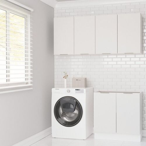 Conjunto Lavanderia Modulada 3 Peças sem Tampo com Rodapé Ipanema CabeCasa MadeiraMadeira Branco