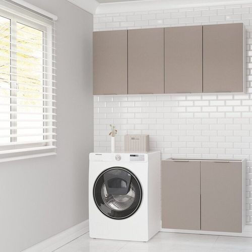Conjunto Lavanderia Modulada 3 Peças sem Tampo sem Rodapé Ipanema CabeCasa MadeiraMadeira Fendi Trama