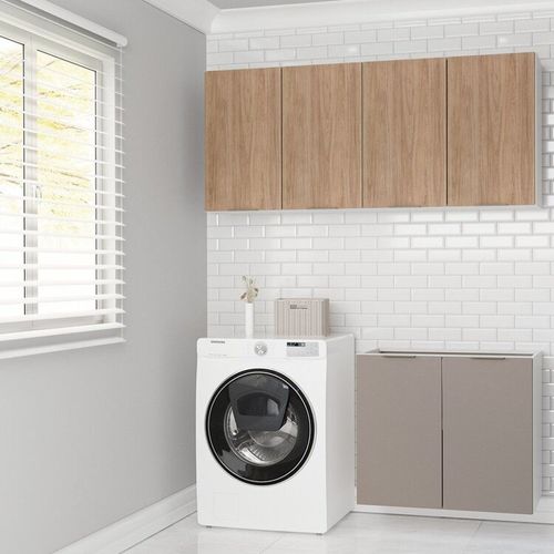 Conjunto Lavanderia Modulada 3 Peças sem Tampo sem Rodapé Ipanema CabeCasa MadeiraMadeira Fendi/Acácia