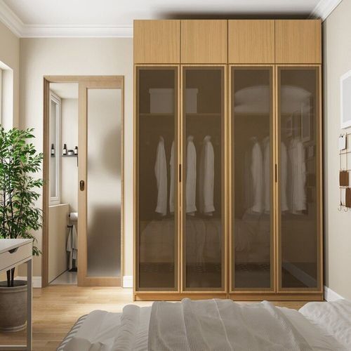 Guarda Roupa Casal Modulado 4 Peças 8 Portas Jade CabeCasa MadeiraMadeira Avelã