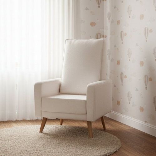 Poltrona de Amamentação Fixa Constance Bege Off White Off White