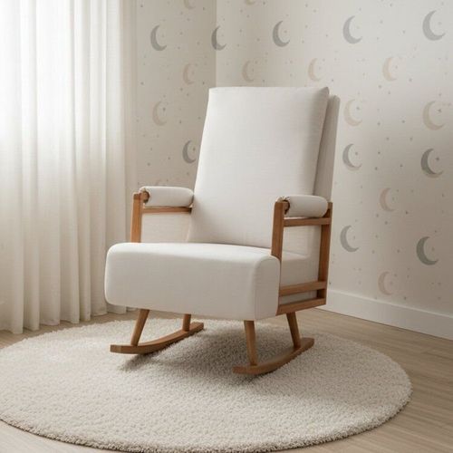 Poltrona de Amamentação Balanço Mila Bege Off White Off White