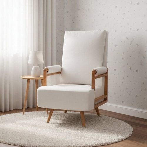 Poltrona de Amamentação Fixa com 4 Pés Mila Bege Off White Off White
