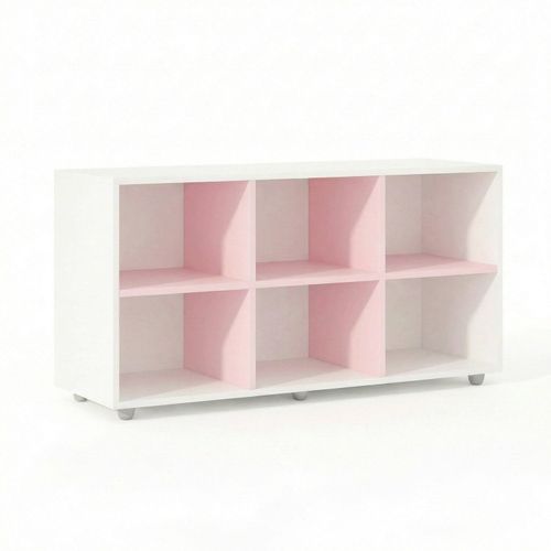 Nicho Organizador para Sala de Estar Rosa Branco Branco