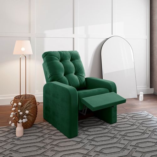 Poltrona Reclinável Do Papai Em Suede Yescasa Verde