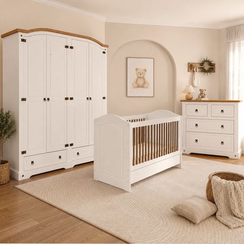 Quarto Completo Baby 212x77 Smile Creme/Carvalho
