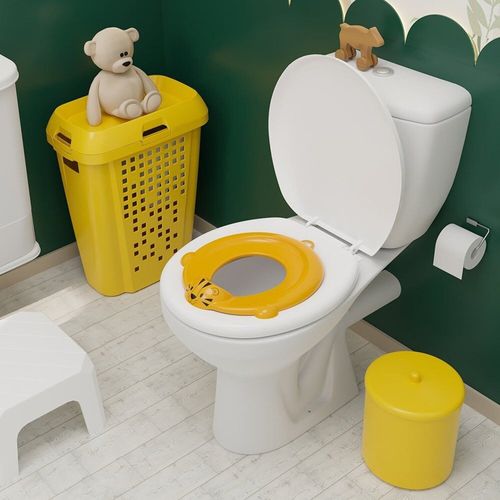 Assento Sanitário Redutor Infantil Bichos Tigre Laranja
