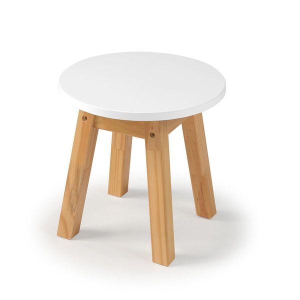 Banco Infantil em MDF 28x28x32cm Branco Irmãos Hinke
