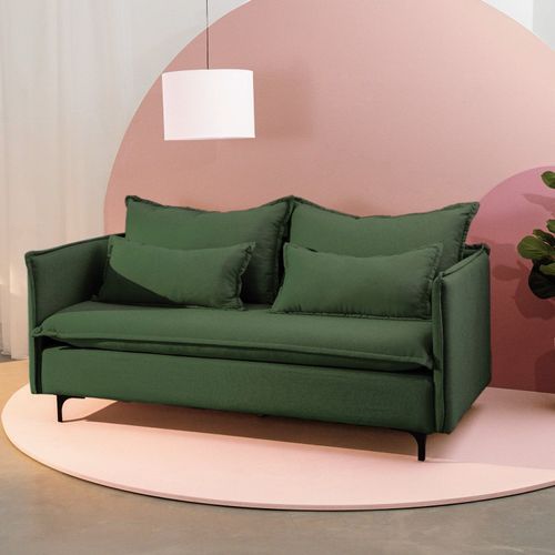 Sofá Modular 2 Lugares Pé Metal Sôma CabeCasa MadeiraOriginals Verde