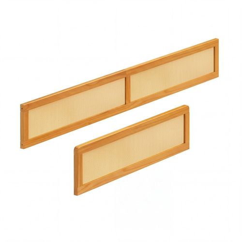Kit Grades de Proteção Madeira Maciça e Rattan Magna Kids Casatema Marrom/Mel Mel