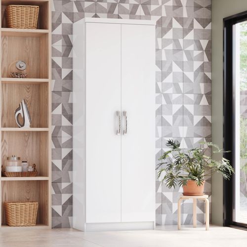 Roupeiro Multiuso Margarida 02 Portas - Acabamento UV - MDP / MDF - Branco - Henn