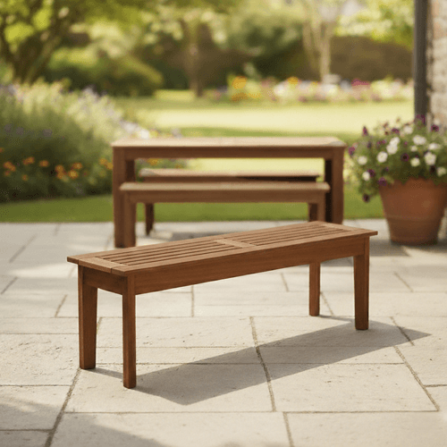 Banco 1,40m Ripado para Áreas Externas em Madeira Eucalipto - Maior Durabilidade - Castanho