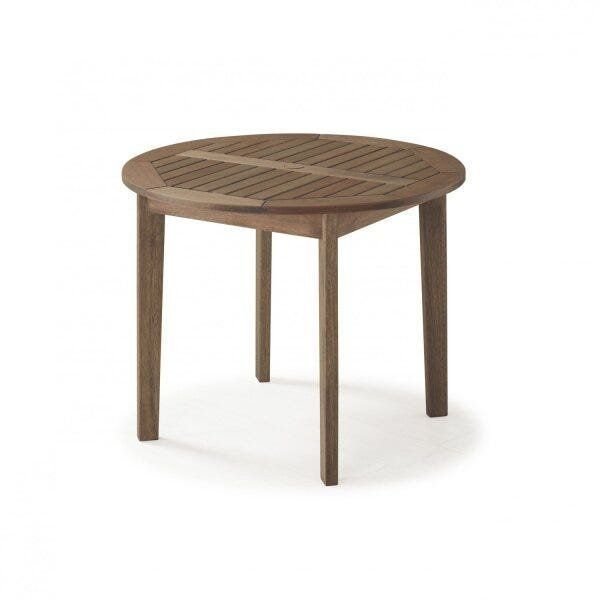Mesa em Madeira Maciça Redonda 90cm Primavera Stain Castanho