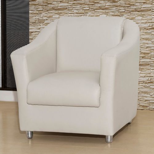 Poltrona Decorativa Bia com Estrutura Em Eucalipto - Espuma D20 - Tecido Korino Bege