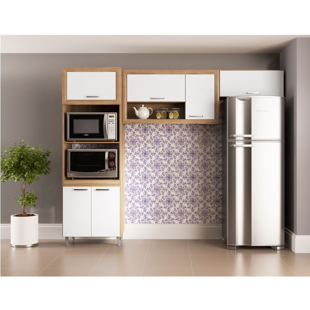 Cozinha Compacta Armário para Forno/ Micro-ondas e 2 Aéreos Toscana
