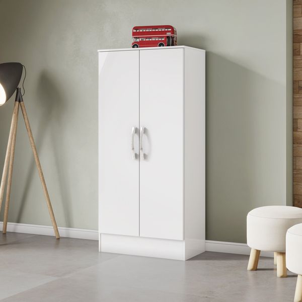 Armário Multiuso 2 Portas 3 Prateleiras Prime Branco