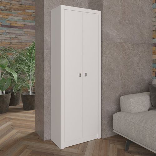 Armário Multiuso com 2 Portas e 4 Prateleiras - Branco