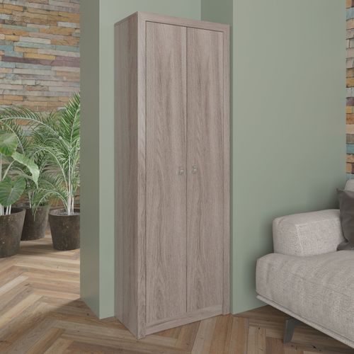 Armário Multiuso com 2 Portas e 4 Prateleiras - Carvalho