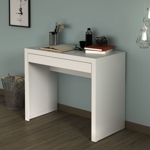 Mesa de Escritório com 1 Gaveta - Branco