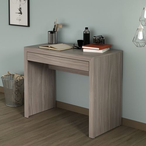 Mesa de Escritório com 1 Gaveta - Carvalho