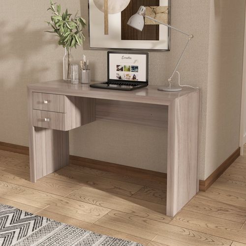 Mesa de Escritório com 2 Gavetas - Carvalho