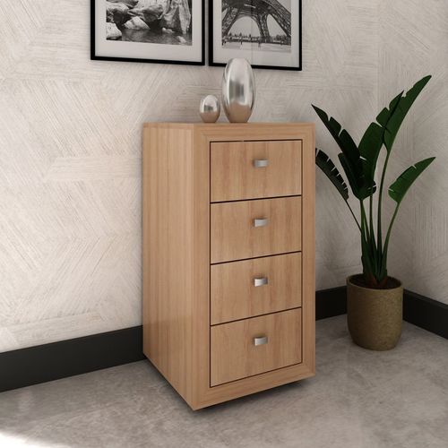 Gaveteiro com 4 Gavetas - Amêndoa