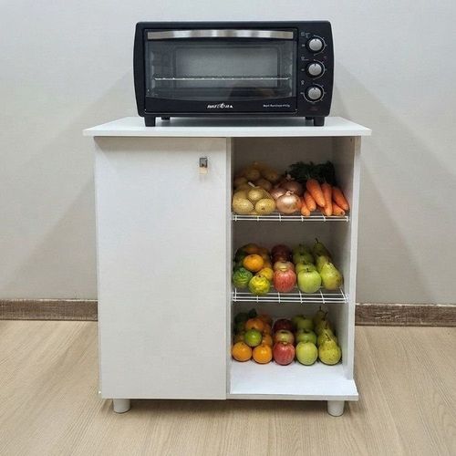 Balcão Fruteira 1 Porta 2 Aramados BF3205 Branco Branco